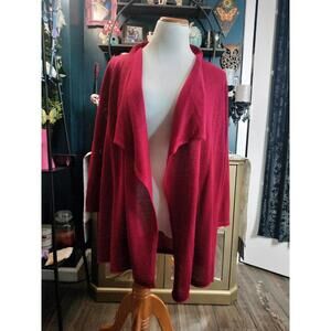 Sag Harbor red open front cardigan